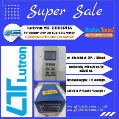 Lutron YK-2001PHA PH Meter ORP DO TDS Salt Meter