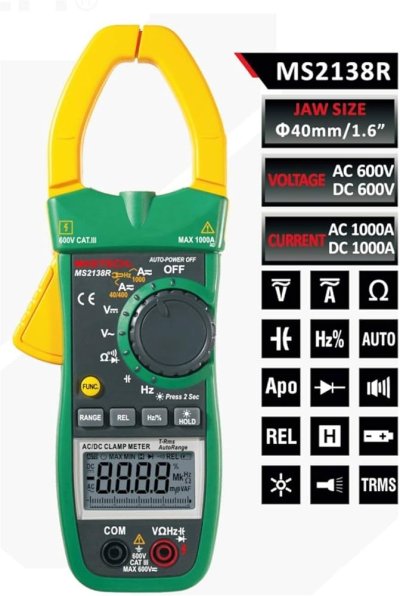 Mastech MS-2138R Clamp Multimeter AC/DC