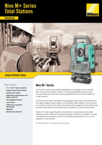 NIkon Nivo 3M Total Station