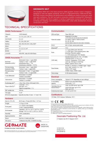 Geomate SG7 GPS GNSS Receiver