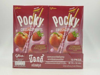 Glico Pocky Crushed fruits Strawberry Peach Yoghurt 草莓