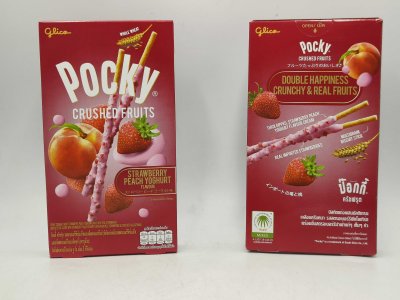 Glico Pocky Crushed fruits Strawberry Peach Yoghurt 草莓