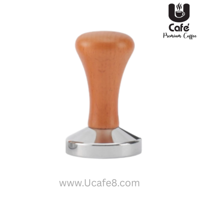 เเทมเปอร์กดกาแฟ สแตนเลส ด้ามไม้ 58MM