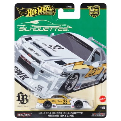 HOT WHEELS - PREMIUM NISSAN SKYLINE LB-ER34 SUPER SILHOUETTE LBWK