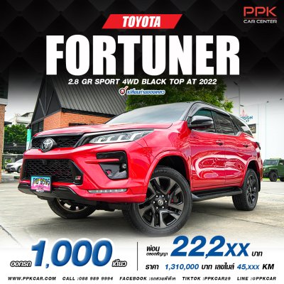 2022 Toyota Fortuner 2.8 GR Sport (Black Top) 4WD SUV