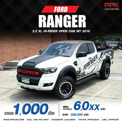 2018 FORD RANGER 2.2 XL HI-RIDER OPEN CAB