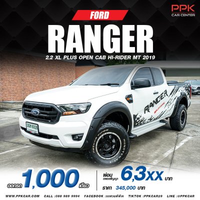 2019 FORD RANGER 2.2 XL+ HI-RIDER OPEN CAB