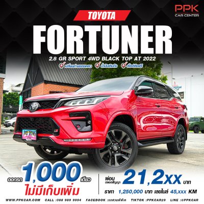 2022 Toyota Fortuner 2.8 GR Sport (Black Top) 4WD SUV