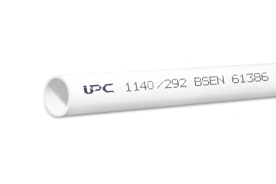 1140 ท่อร้อยสายไฟฟ้า PVC ขนาด 40 มม. สีขาว UPC