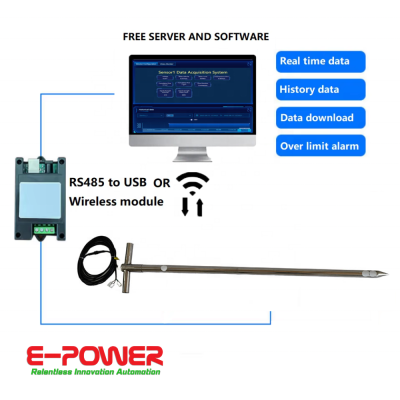 RS485 LORA LORAWAN COMPOST FERTILIZER TEMPERATURE AND HUMIDITY SENSOR
