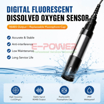 REMOND High Stability Optical DO Probe RS485 Output Replaceable Fluorescent Cap Optical Dissolved Oxygen Sensor