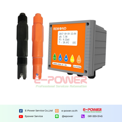 REMOND Direct Sales Industrial Online Water Analyzer 2-in-1 pH/EC Sensor Meter Controller