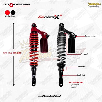 โช้คหลัง Profender X-PLUS Series X+ สำหรับ ZONTES 368D / 368G / 368K