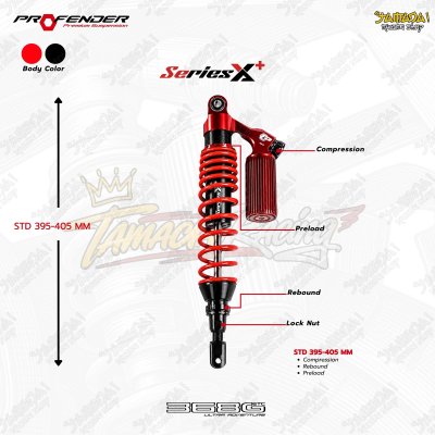 โช้คหลัง Profender X-PLUS Series X+ สำหรับ ZONTES 368D / 368G / 368K