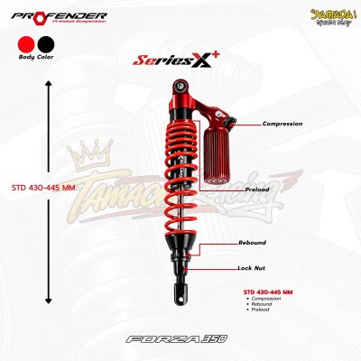 โช๊คหลัง profender Xseries plus Forza350 ปี 2020-ปัจจุบัน ,Forza300 ปี 13-18