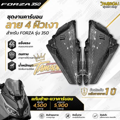 แก้มข้าง ซ้าย และ ขวา คาร์บอนผ้าลาย4 สำหรับ FORZA350 ปี 2023-ปัจจุบัน