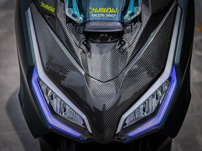 ชุดหน้าซิ่งFULL คาร์บอนผ้า"Italy" ลาย2เงา สำหรับ FORZA350 ปี2023-ปัจจุบัน