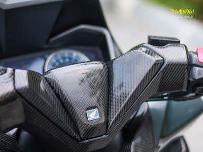 ชุดแฮนด์ คาร์บอนผ้า Italy ลาย2เงา สำหรับ FORZA350 ปี 2023-ปัจจุบัน