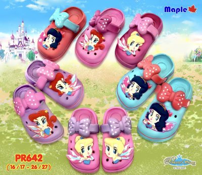 PR642 16/17-26/27 หัวโตโบว์แฟรี่ (แพ็ค 6 คู่ คละสี คละไซส์)