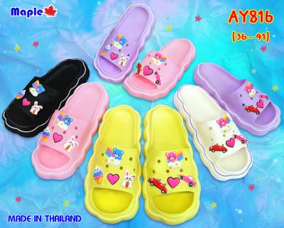 AY816 36-41 AIR BLOW แฟชั่น (แพ็ค 6 คู่ คละสี คละไซส์)