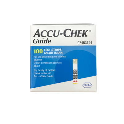 แผ่นตรวจน้ำตาลในเลือด Accu-Chek Guide Strip(100แผ่น/กล่อง) 10 กล่องEXP02/2570