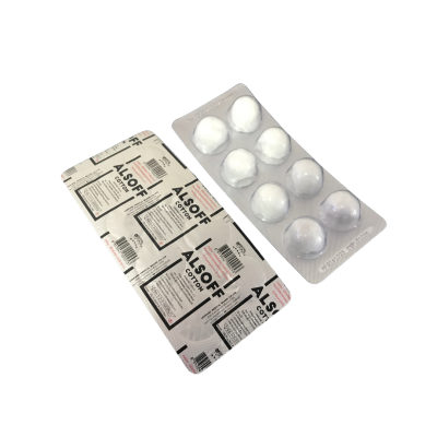 Alsoff สำลีชุบแอลกอฮอล์  บรรจุ 12 แผง/กล่อง จำนวน 10 กล่อง