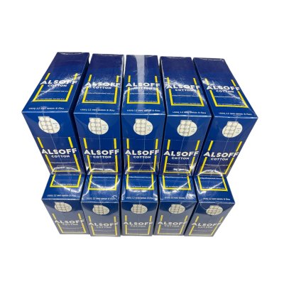 Alsoff สำลีชุบแอลกอฮอล์  บรรจุ 12 แผง/กล่อง จำนวน 10 กล่อง