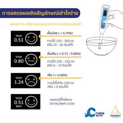 เครื่องวัดความเค็มในอาหาร Salt meter :Chem meter  CM-01