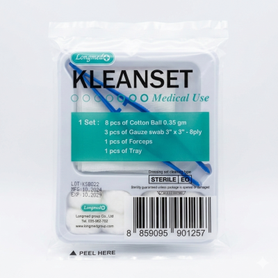 ชุดทำแผลปราศจากเชื้อ Kleanset (ยกแพ็ค 12 ชุด/แพ็ค)
