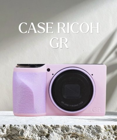 CASE RICOH GRIV APRICOT PINK CASE BODY & EGGPLANT PURPLE GRIP