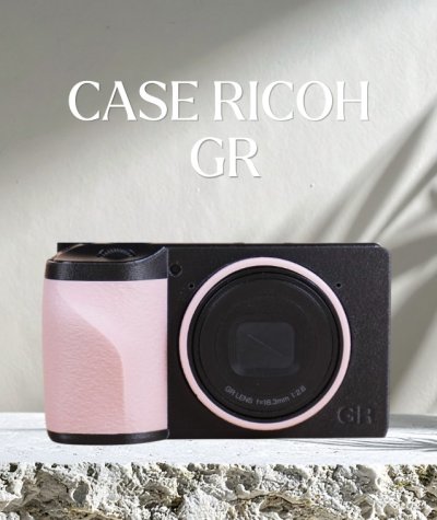 CASE RICOH GRIV CARBON BLACK CASE BODY & PEACH BLOSSOM PINK GRIP