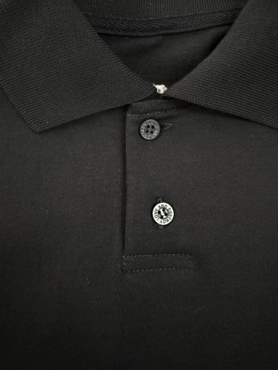 Long Sleeve Polo Shirt Black Color