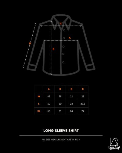 Love and Destroy Long Sleeve Cotton Shirt