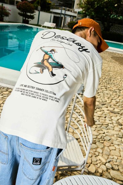 Love and Destroy Fishing boy T-shirt