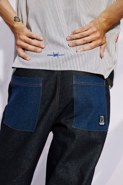 Patchwork Denim Pants