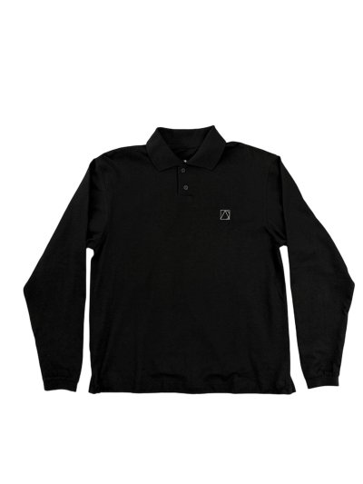 Long Sleeve Polo Shirt Black Color