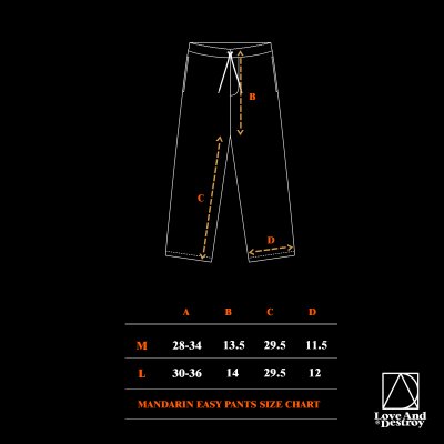 Love and Destroy Mandarin ezy pants Love and Destroy Mandarin ezy pants