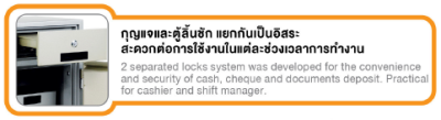 ตู้นิรภัยเเบบรับฝาก 193 kg. (มอก.) ยี่ห้อ Taiyo รุ่น NS935K2C