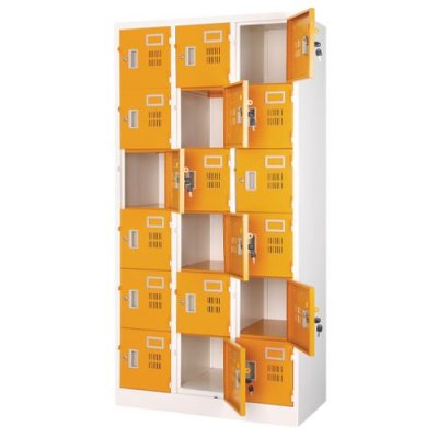 ตู้ล็อกเกอร์ 18 ประตู กุญแจอิสระ มอก.1284-2560 ยี่ห้อ WELCO รุ่น WLK018
