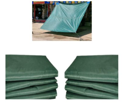 F 99 ผ้าใบชนิดบางแบบติดหู   6X9,6X8,6X7,5X8,5X7,5X6 ชนิดบางเคลือบเงากันน้ำได้ 100 %  ใช้คลุมสินค้า