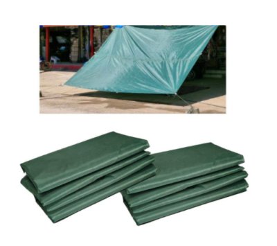 F 102 ผ้าใบชนิดบางแบบติดหู  4.5x8,4.5x7,4.5x6,3.5x8,3.5x6,3.5x5 (แบบติดหู) เคลือบกันน้ำ ขนาดใช้คลุมของทั่วไป