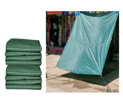 F 107 ผ้าใบชนิดบางแบบติดหู ขนาดสินค้า 5x8.5 | 5x7.5 | 5x6.5 | 5x5.5 ชนิดบางเคลือบเงากันน้ำได้ 100 %  ใช้คลุมสินค้า ทนแดดทนฝนทนแรงลม