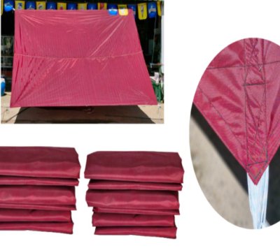 ตะกร้าที่ (D 4) ผ้าใบผ้าร่มขนาด 4.5x8,4.5x7,4.5x6,3.5x8,3.5x6,3.5x5 (แบบติดหู) เคลือบกันน้ำ ขนาดใช้คลุมของทั่วไป