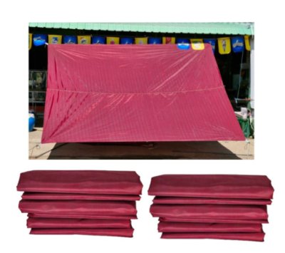 ผ้าใบผ้าร่มชนิดบาง(แบบติดหู D-10)    3.5X6, 3.5X5,35X4,