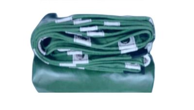 ผ้าใบเคลือบเงา(สีเขียว) (B-4) บังแดดบังลมหน้าบ้านหลังบ้านคลุมกองข้าว