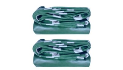 ผ้าใบเคลือบเงา(สีเขียว) (B-4) บังแดดบังลมหน้าบ้านหลังบ้านคลุมกองข้าว