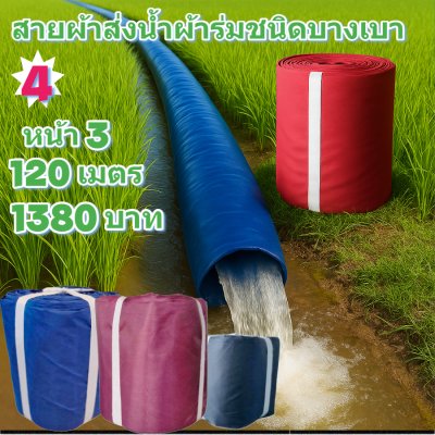 (B4) สายผ้าท่อผ้าร่มเคลือบกันน้ำชนิดเบาบางมีหน้า 2,3,4,5,6,,7,8,10 แบ่งจำหนาย 70,เมตร