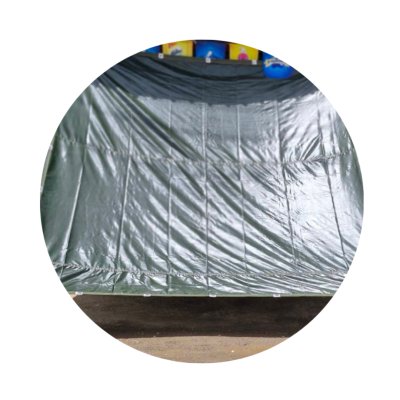 ผ้าใบเคลือบเงากันน้ำขนาด  2.5X8 2.5X6 2.5X4