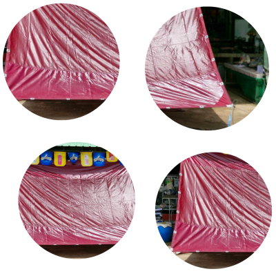 ผ้าใบเคลือบเงากันน้ำขนาด  2.5X8 2.5X6 2.5X4