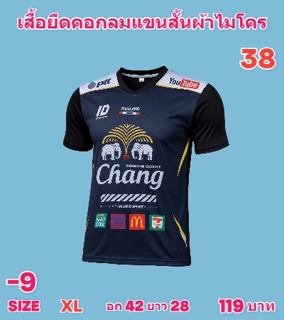 เสื้อยืดคอกลมผ้าไมโครบางเบาบายอากาศได้ดี ( 11 )  L,XL,
